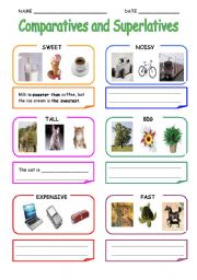 English Worksheet: COMPARATIVES AND SUPERLATIVES