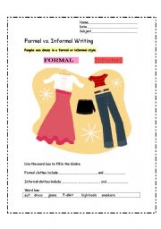 Formal vs. Informal Writing Style