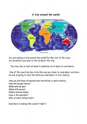 English Worksheet: A trip around the world