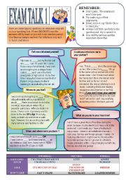 English Worksheet: Speaking Preparation 1. All about me.