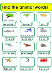 English Worksheet: animals(3/3)