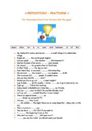 English Worksheet: prepositions