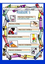 English Worksheet: Whose and Possessive s
