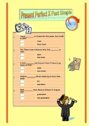 English worksheet: Present Perfect X Past Simple