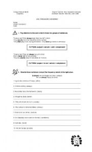 English worksheet: frequency adverbs