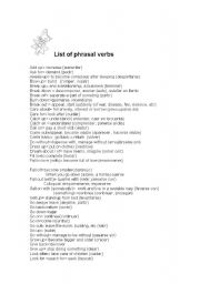 English Worksheet: Phrasal verbs