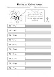 English worksheet: Reading and writing number II