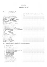English Worksheet: To BE - positive, negative , full and short forms 2/2