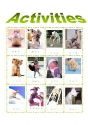 English Worksheet: Picture Dictionary : Activities