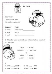 English Worksheet: mr. plural