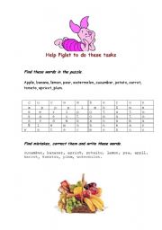 English worksheet: English with Piglet