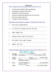 English worksheet: passive voice