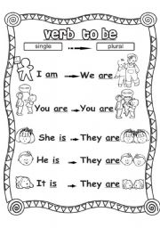 English Worksheet: Verb to be