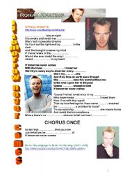 English Worksheet: Ronan Keating: 