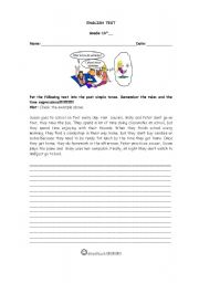 English worksheet: Present Simple Exercise