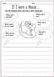 English Worksheet: imaginary writing