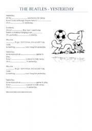 English Worksheet: The Beatles - Yesterday - Song