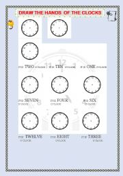 English worksheet: TELLING THE TIME 