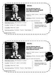 English Worksheet: Alfred HITCHCOCK