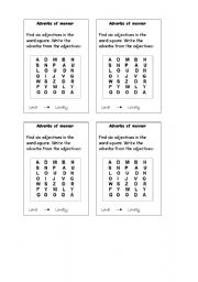 English worksheet: word puzzle