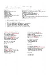 English worksheet: welcome to my life-simple plan