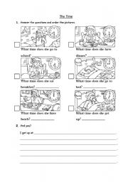 English Worksheet: telling time