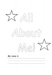 English worksheet: All About Me Booklet 