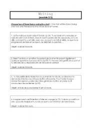 English worksheet: writing expression