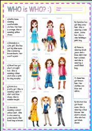 English Worksheet: GUESS WHO IS WHO? :)  PART 2 :) +answer key