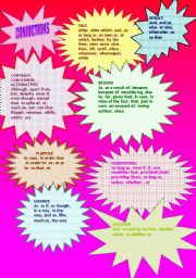 English Worksheet: CON JUNCTIONS