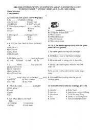 English Worksheet: ENGLISH EXAM FOR 7TH GRADE STUDENTS