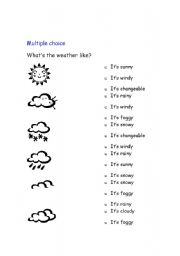English worksheet: what`s the weather like?