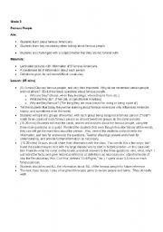 English Worksheet: Famous People--Americans