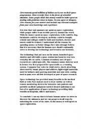 English Worksheet: SPACE