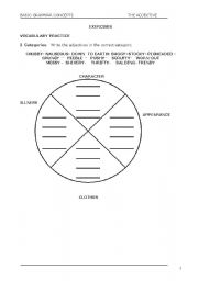 English worksheet: the adjective