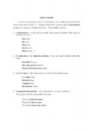 English worksheet: the noun