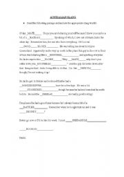 English Worksheet: aussie slang