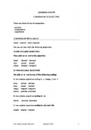 English Worksheet: comparison of adjectives