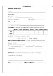 English Worksheet: My Part-Time Job! (2 of 3)