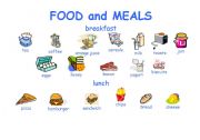 English Worksheet: food and meals page 1