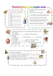 SIMPLE PAST REGULAR VERBS