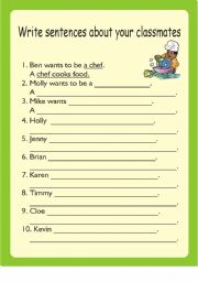 English worksheet: Jobs Speaking worksheet 4