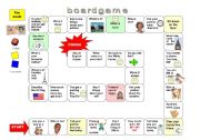 English Worksheet: boardgame