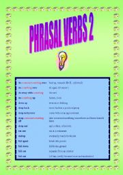 English worksheet: PHRASAL VERBS PART 2
