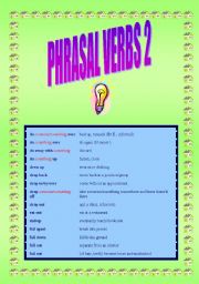 English Worksheet: PHRASAL VERBS PART 2