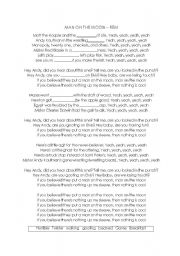 English Worksheet: REM song cloze