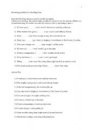 English worksheet: pocessing activities