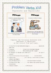 Problem Verbs XVI - Deprecate and Depreciate - Theory and Practice - with key