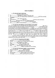 English worksheet: test