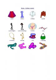 English worksheet: clothes vocabulary